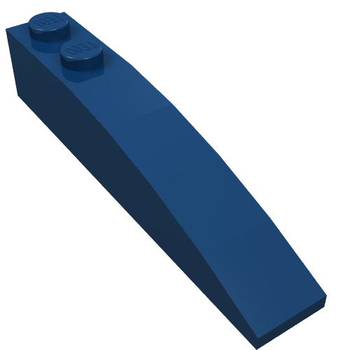 Lego Brick Curved 6 x 1 / Dark Blue