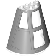 Lego Cone Half 8 x 4 x 6 with Cockpit Print