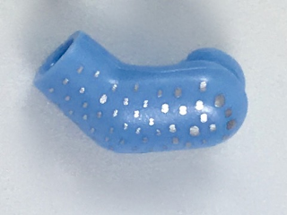 Lego Arm, Left with Silver Speckles Pattern / Bright Light Blue