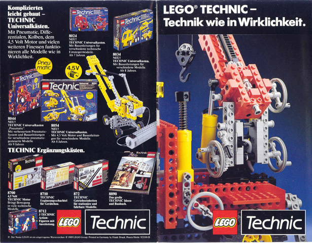 Lego 1989 Medium Technic German Foldout (921310-D)