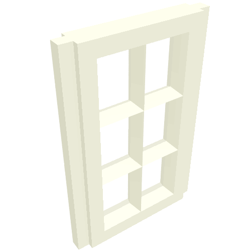 Lego Window Pane 1 x 2 x 3 for Slotted Bricks / White