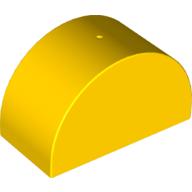 Lego Duplo Brick 2 x 4 x 2 Curved Top / Yellow