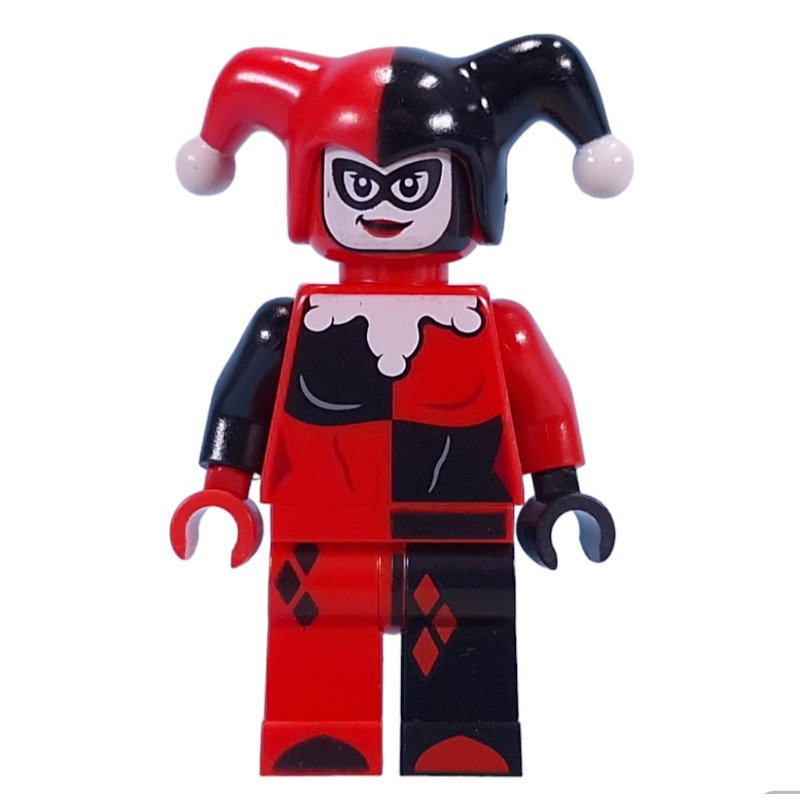 Lego Harley Quinn in Jester Outfit, Red Head
