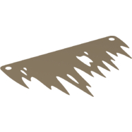 Lego Sail, Tattered, Short, with 2 Round Holes and 5 Ripped Holes / Dark Tan