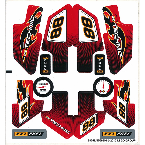 Lego Sticker Sheet for Set 8051-1 / [No Color/Any Color]