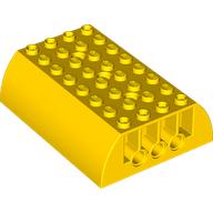 Lego Brick Curved 8 x 6 x 2 Double / Yellow