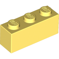 Lego Brick 1 x 3 / Bright Light Yellow