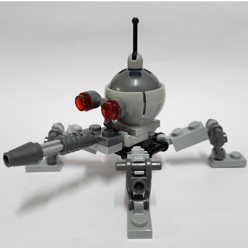 Lego Dwarf Spider Droid, Dark Bluish Gray Dome, Fixed Dark Bluish Gray Cannon