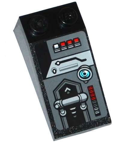 Lego Slope 18 4 x 2 with SW Imperial Shuttle Tydirium Controls Pattern (Sticker) - Set 75094 / Black