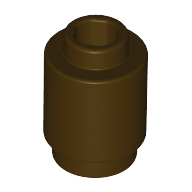 Lego Brick Round 1 x 1 Open Stud / Dark Brown