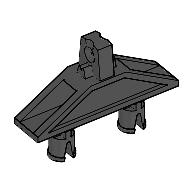 Lego Technic Connector 3 x 1 x 4 with Two Pins and Click Hinge / Black