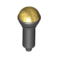 Lego Musical Instrument Microphone with Metallic Gold Top Half Screen Print / Black
