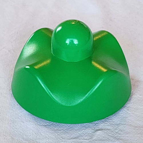 Lego Primo Stacking Base Round Wavy Small, One Top Stud / Bright Green