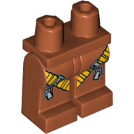 Lego Hips and Dark Orange Legs with Orange Harness Print