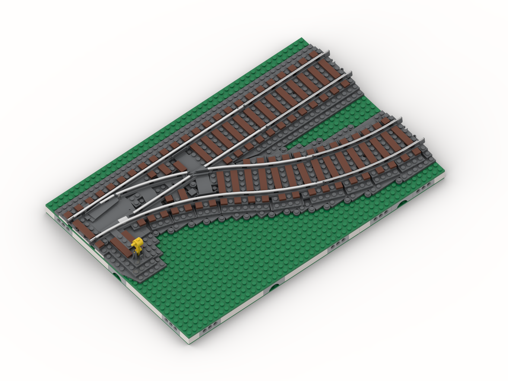 Lego MILS ballasted right switch return curve