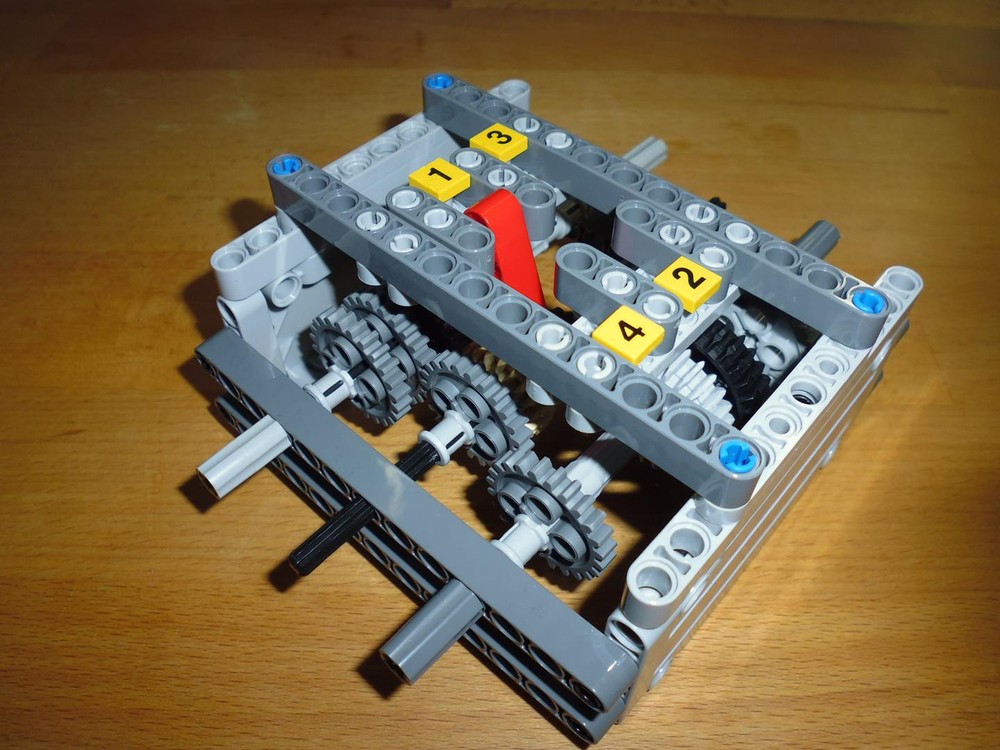 Lego 4-Speed Pusher Gearbox