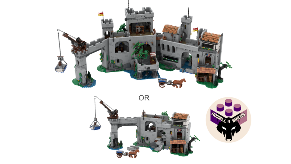 Lego Lion Knights Castle Backhalf OR Standalone Fortress