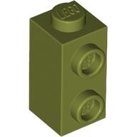 Lego Brick Special 1 x 1 x 1 2/3 with Studs on 1 Side / Olive Green