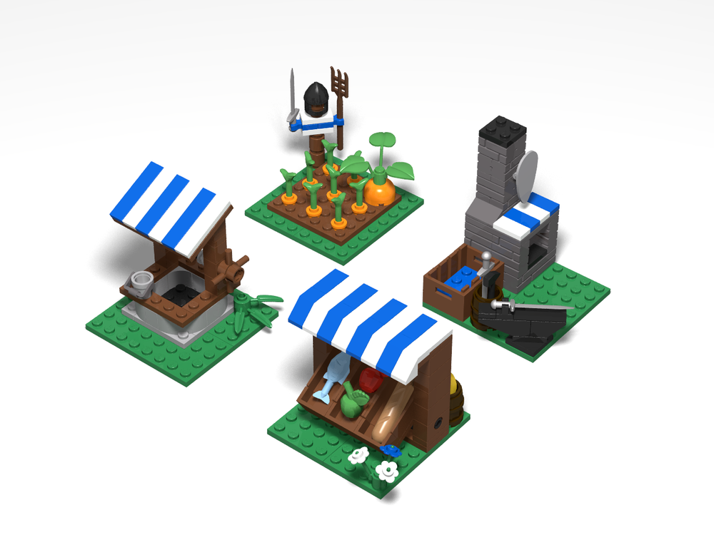 Lego Castle Grounds Items - Another Modular Castle Build
