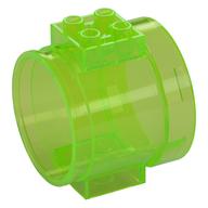 Lego Tube, Slide Straight / Trans-Bright Green