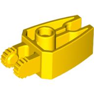 Lego Hinge 1 x 3 Locking with 2 Fingers and Claw End, 9 Teeth / Yellow