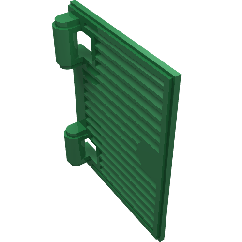 Lego Window 1 x 2 x 3 Shutter with Hinges and No Handle / Green