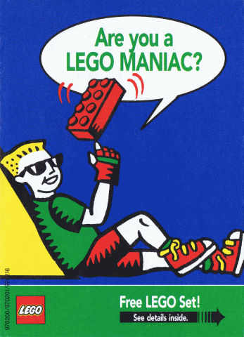 Lego 1993 Insert - Builders Club - Maniac Version (970200/970201/970216)