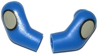 Lego Arm, (Matching Left and Right) Pair with Tan Ovals Pattern / Blue