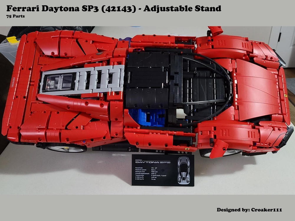 Lego Ferrari Daytona SP3 (42143) - Adjustable Stand