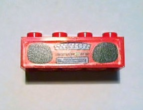 Lego Brick 2 x 4 with Radio Pattern (Sticker) - Set 3159