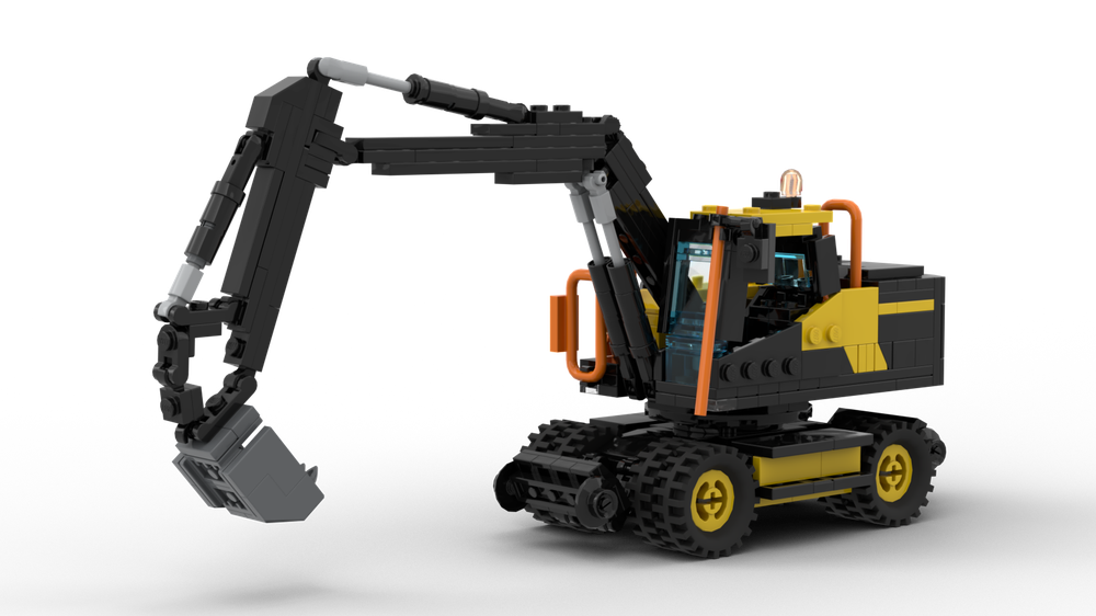 Lego Volvo EW180E Hi-Rail