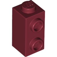 Lego Brick Special 1 x 1 x 1 2/3 with Studs on 1 Side / Dark Red