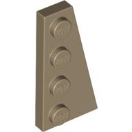 Lego Wedge Plate 4 x 2 Right / Dark Tan