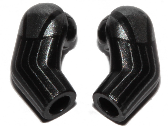 Lego Arm, (Matching Left and Right) Pair with Dark Silver Armor and Stripes Pattern