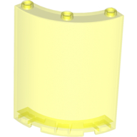 Lego Panel 4 x 4 x 6 Quarter Cylinder / Trans-Neon Green