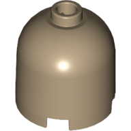 Lego Brick Round 2 x 2 x 1 2/3 Dome Top, Blocked Open Stud / Dark Tan