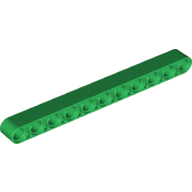 Lego Technic Beam 1 x 11 Thick / Green