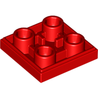 Lego Tile Special 2 x 2 Inverted / Red
