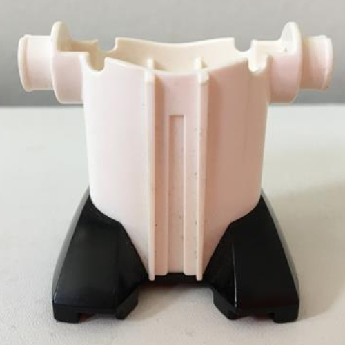 Lego Large Figure Torso and Legs, with Black Feet / White
