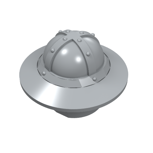 Lego Helmet with Chinstrap and Wide Brim / Light Bluish Gray
