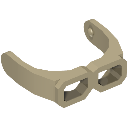 Lego Headwear Accessory Glasses / Goggles / Dark Tan
