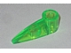 Lego Bionicle 1 x 3 Tooth with Axle Hole (Bohrok Eye) / Trans-Bright Green