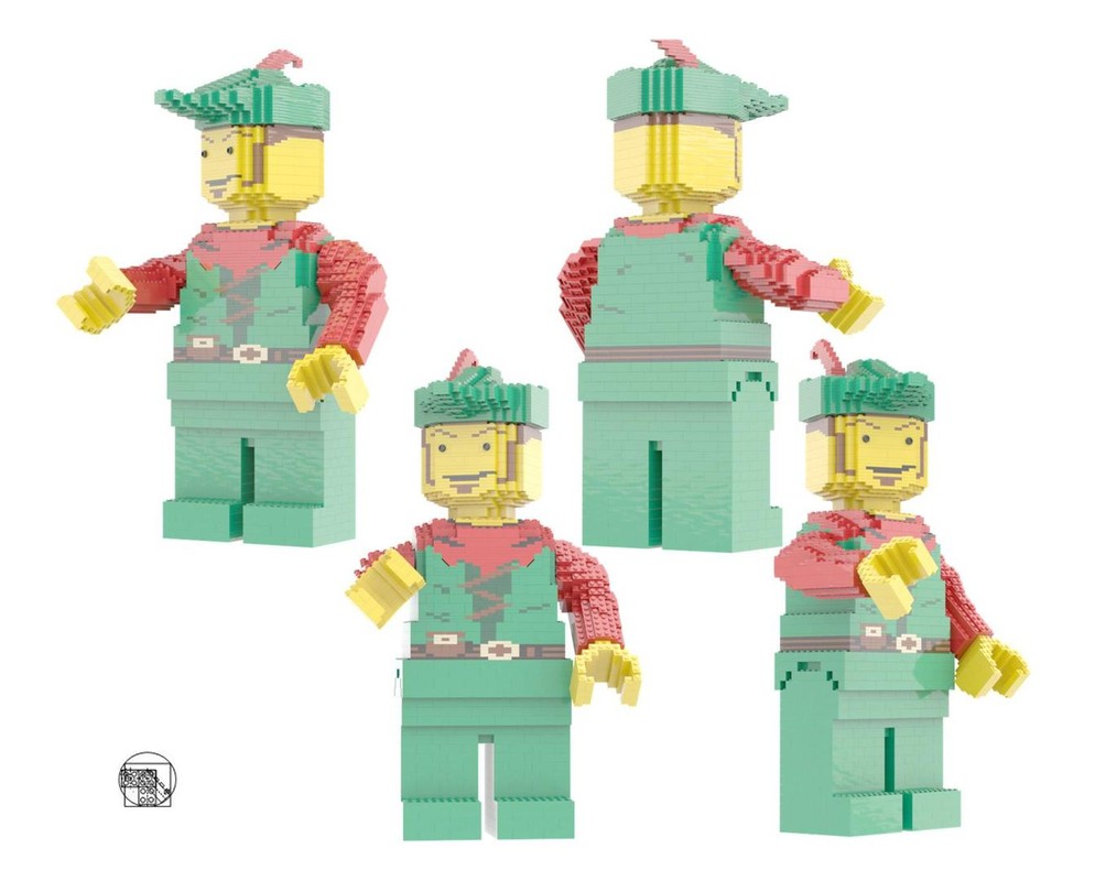 Lego Maxi figure Red forestman with plume