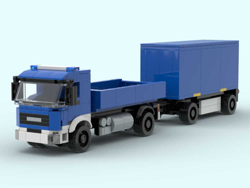 Lego THW LKW 9t mit Anhänger MAN Truck with Trailer