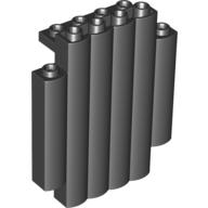 Lego Panel 2 x 6 x 6 Log Wall [Palisade] / Black