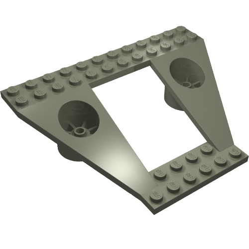 Lego Wing Plate Bi-level 12 x 9 (Exploriens) / Dark Gray