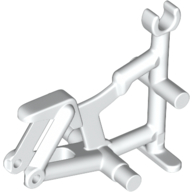 Lego Bicycle Frame, Clip for Handle Bars / White