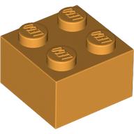 Lego Brick 2 x 2 / Medium Orange
