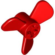 Lego Propeller 3 Blade 3 Diameter with Axle Cross / Red