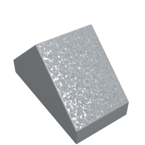 Lego Brick Sloped 45° 2 x 1 Double with Ovoid Bottom Pin / Light Bluish Gray